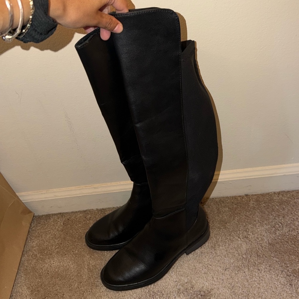 BLACK HIGH BOOTS - SIZE 7 / PURCHASED FROM TARGET - worn a few times